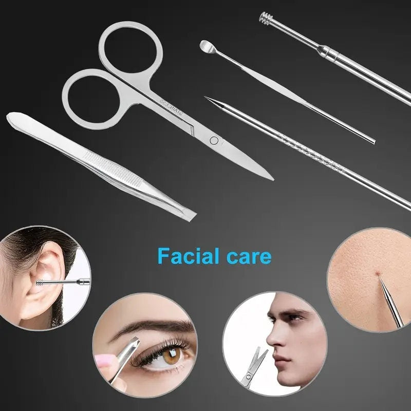 Manicure Set Nail Clippers Pedicure Kit | 18 Pieces Stainless Steel Manicure Kit Professional Grooming Kits | Nail Care Tools With Luxurious