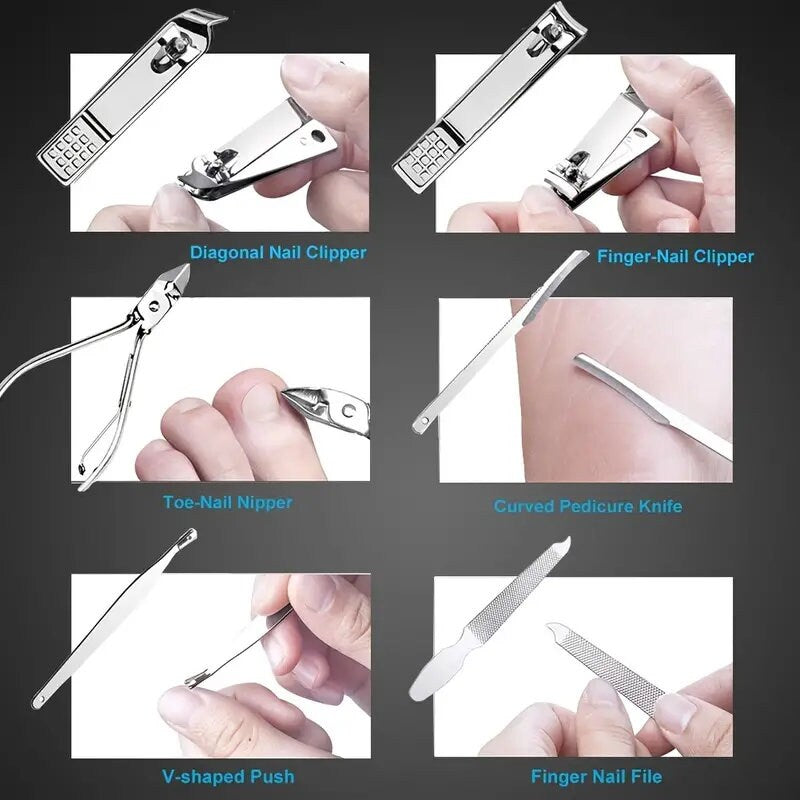 Manicure Set Nail Clippers Pedicure Kit | 18 Pieces Stainless Steel Manicure Kit Professional Grooming Kits | Nail Care Tools With Luxurious