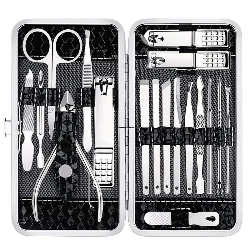 Manicure Set Nail Clippers Pedicure Kit | 18 Pieces Stainless Steel Manicure Kit Professional Grooming Kits | Nail Care Tools With Luxurious