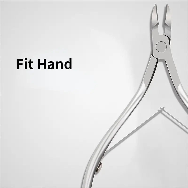 Nail Cuticle Nipper Double Spring Dead Skin Pusher For Nail Art Manicure Pedicure Tools Kit