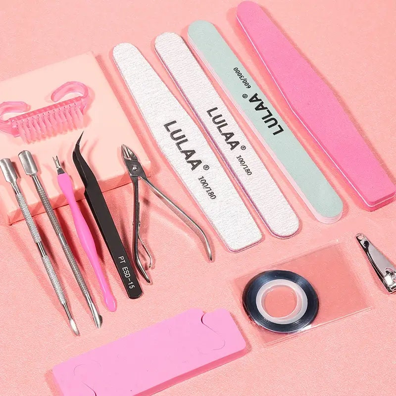 Nail File And Buffer | Double Sided Nail File | Rectangular Nail Buffer | Buffer Block Sponge Polished Nail Brush Come With Cuticle Nipper