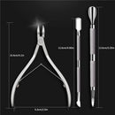 Nail Cuticle Nipper Double Spring Dead Skin Pusher For Nail Art Manicure Pedicure Tools Kit