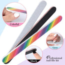 Nail File And Buffer 3pcs Double Sided Nail File Rectangular Nail Buffer Buffer Block Sponge Polished | Nail Brush Come With Cuticle Nipper