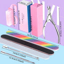 Nail File And Buffer 3pcs Double Sided Nail File Rectangular Nail Buffer Buffer Block Sponge Polished | Nail Brush Come With Cuticle Nipper