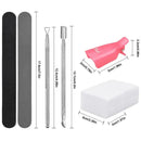 Gel Nail Polish Remover Tools Kit Include Nail Remove Clip | Cuticle Pusher | Cuticle Peeler | Nail File And Cotton Pad