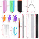 Nail Polish Remover Tools Kit Including 20pcs Gel Clip Remover | 900pcs Nail Remover Pads Cuticle Nipper And Pushers Nail Files Buffer Block