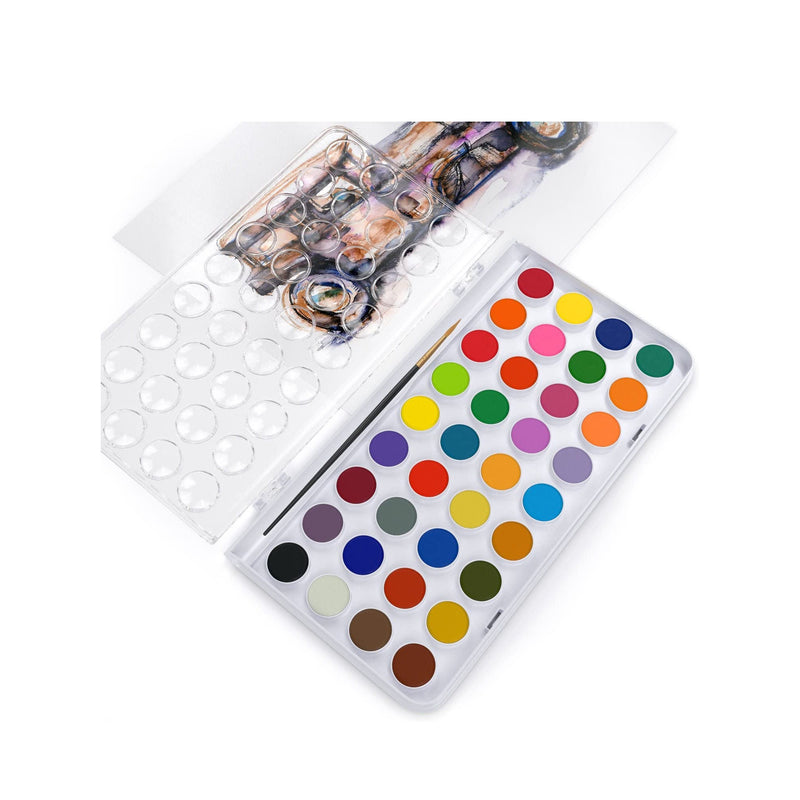 Kids Watercolor Paint Set with Brush | Classic 36 Colors