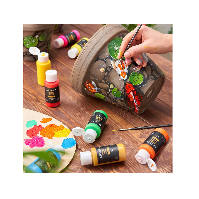 Outdoor Acrylic Paint | Set of 20 Colors | 2 oz Bottles