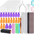 Nail Polish Remover Tools Kit Including 20pcs Gel Clip Remover | 900pcs Nail Remover Pads Cuticle Nipper And Pushers Nail Files Buffer Block