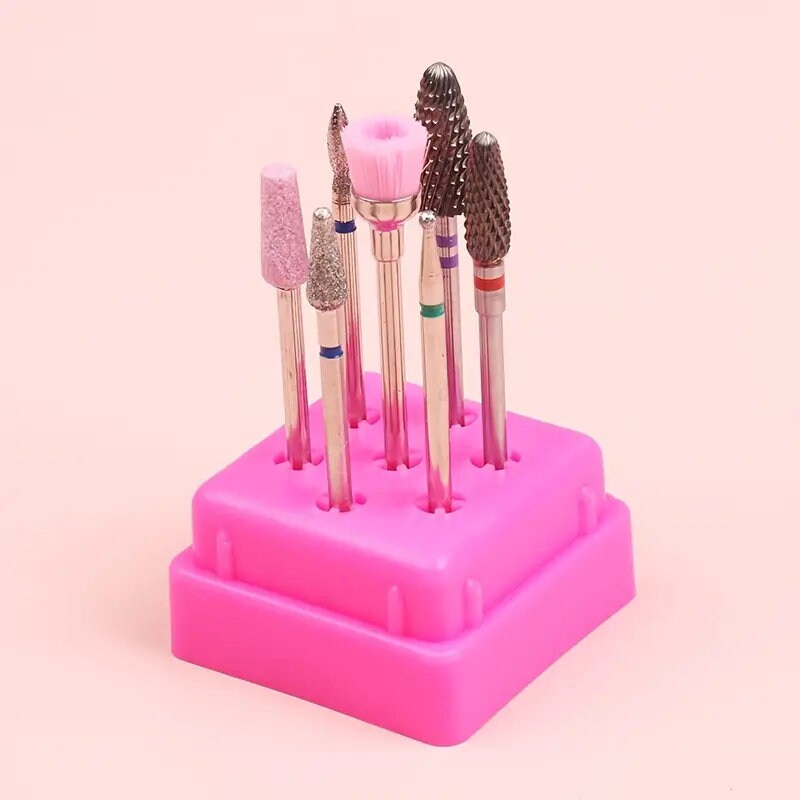 7 Pcs Professional Electric Nail Drill Bits Tungsten Steel Bit Nail Gel Polish Remover Milling Cutters Burr Brush Cuticle Cleaner Manicure