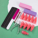 Nail File And Buffer 22 Pcs Professional Manicure Tools Kit With Stainless Steel Cuticle Pusher And Dead Skin Fork Nail Removal Nail Care