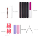 Nail File And Buffer 22 Pcs Professional Manicure Tools Kit With Stainless Steel Cuticle Pusher And Dead Skin Fork Nail Removal Nail Care