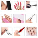Nail File And Buffer 22 Pcs Professional Manicure Tools Kit With Stainless Steel Cuticle Pusher And Dead Skin Fork Nail Removal Nail Care
