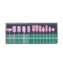 12 Pcs/Set Mill Drill Bits Set For Manicure Electric Pedicure Machine Quartz Milling Head Replacement Grinding Cutters Nail Art