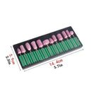 12 Pcs/Set Mill Drill Bits Set For Manicure Electric Pedicure Machine Quartz Milling Head Replacement Grinding Cutters Nail Art