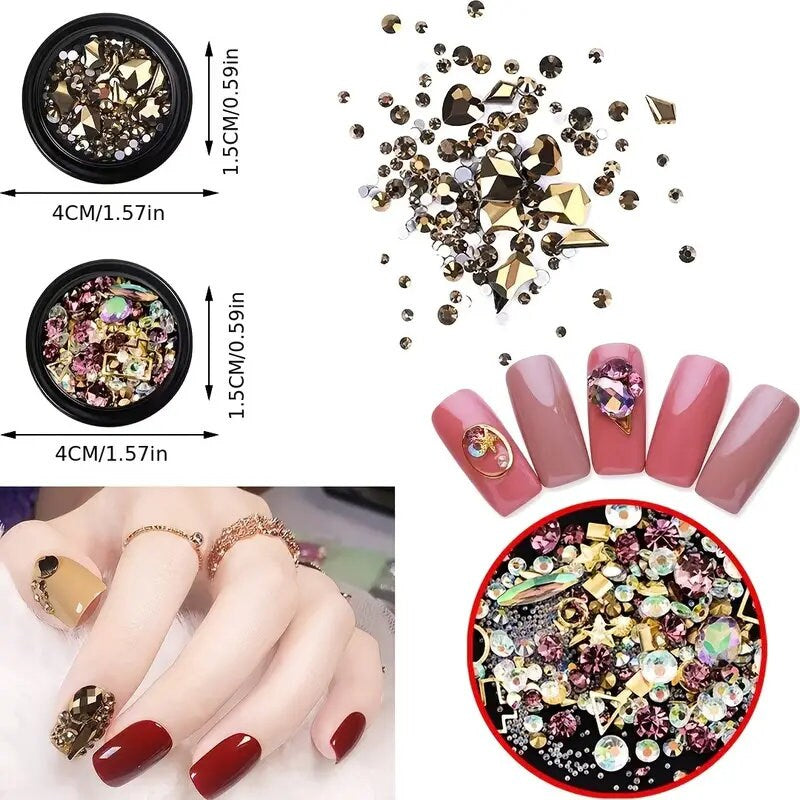 Nail Art Kit Nail Design Tools With 15 Pcs Nial Art Brush 5pcs Nail Dotting Tools 30 Pcs Nail Art Striping Tapes 3pcs3D Nail Art Rhinestones