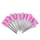 12 Pcs/Set Mill Drill Bits Set For Manicure Electric Pedicure Machine Quartz Milling Head Replacement Grinding Cutters Nail Art