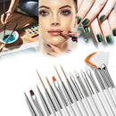 Nail Art Kit Nail Design Tools With 15 Pcs Nial Art Brush 5pcs Nail Dotting Tools 30 Pcs Nail Art Striping Tapes 3pcs3D Nail Art Rhinestones