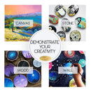 HissiCo Color Acrylic Paint Set | 60ml Bottles | 2 Ounces | Non-Toxic