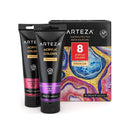 Metallic Acrylic Paint | Set of 8 | Color Jewel Tones | 4 oz Tubes