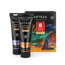 Metallic Acrylic Paint | Set of 8 | Color Vibrant Essentials | 4 oz Tubes