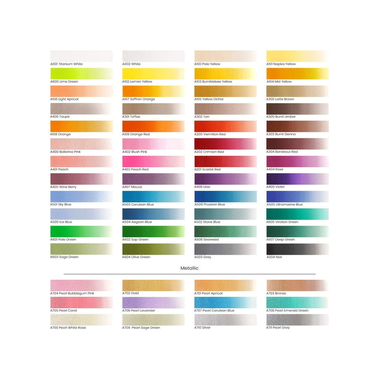 Gouache Paint | Set of 60 | 0.4oz Tubes