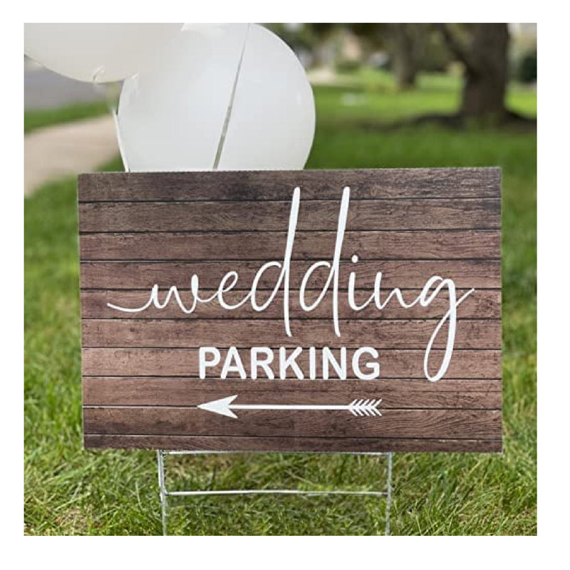 Wedding Parking This Way Directional Arrow For Lawn | Garden | Wood Design