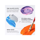 Acrylic Paint | Set of 60 Colors | 0.74 oz Tubes