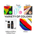 Acrylic Pouring Paint | Set of 32 | 2oz Bottles | Assorted Colors