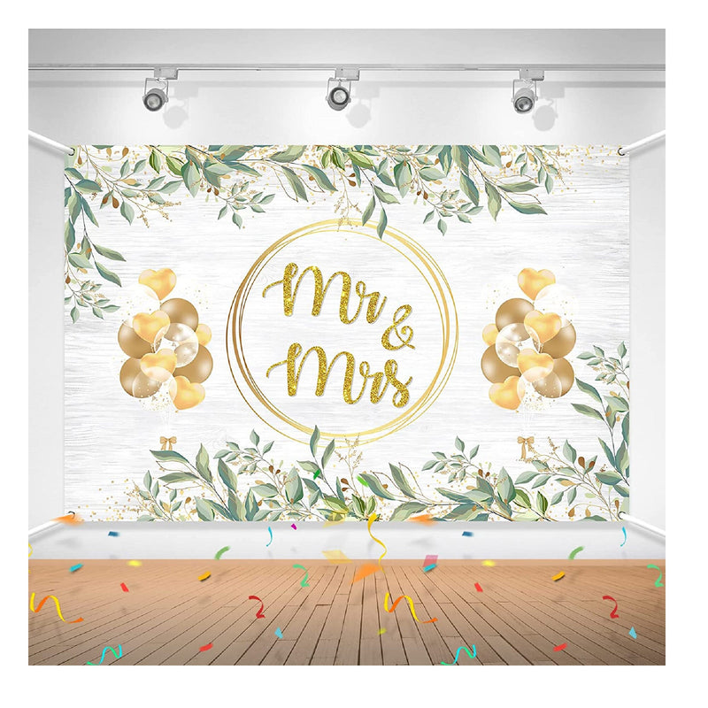 Aonbon Mr & Mrs Backdrop | Wedding Backdrop | Wedding | Commitment | Bachelorette Party Decoration