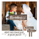 Blulu 2 Pieces Wedding Directional Road Arrow Sign Ceremony Sign Wedding And Reception Sign