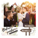 Blulu 2 Pieces Wedding Directional Road Arrow Sign Ceremony Sign Wedding And Reception Sign