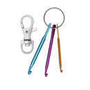 Mini Crochet Hooks with Keychain and Swivel Hooks Aluminum Knitting Needles Tool Suitable