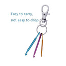 Mini Crochet Hooks with Keychain and Swivel Hooks Aluminum Knitting Needles Tool Suitable