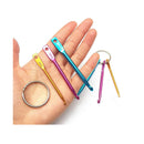 Mini Crochet Hooks with Keychain and Swivel Hooks Aluminum Knitting Needles Tool Suitable