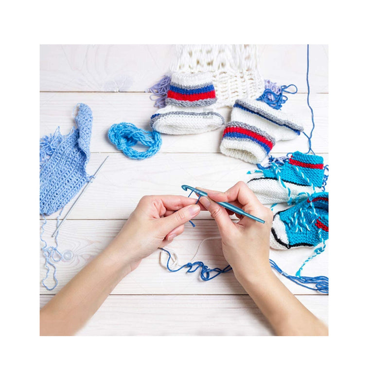 Mini Crochet Hooks with Keychain and Swivel Hooks Aluminum Knitting Needles Tool Suitable