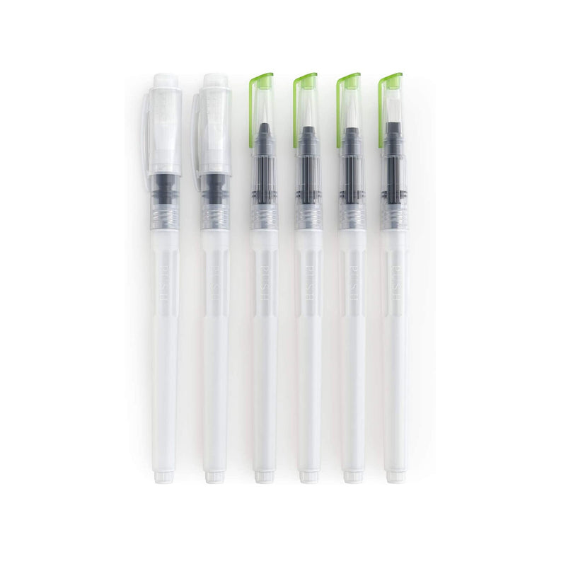 Water Brush Set of 6 | Fine, Medium & Broad Tips | Self-moistening