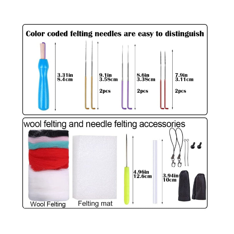 1 Set Animal Needle Felting Kit | Wool Needle Felting Beginner Kits with Instructions