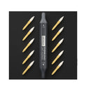 Marker Tip Pack | 10 Rubber Brush Nibs | Marker Nib Replacements for EverBlend Alcohol Markers