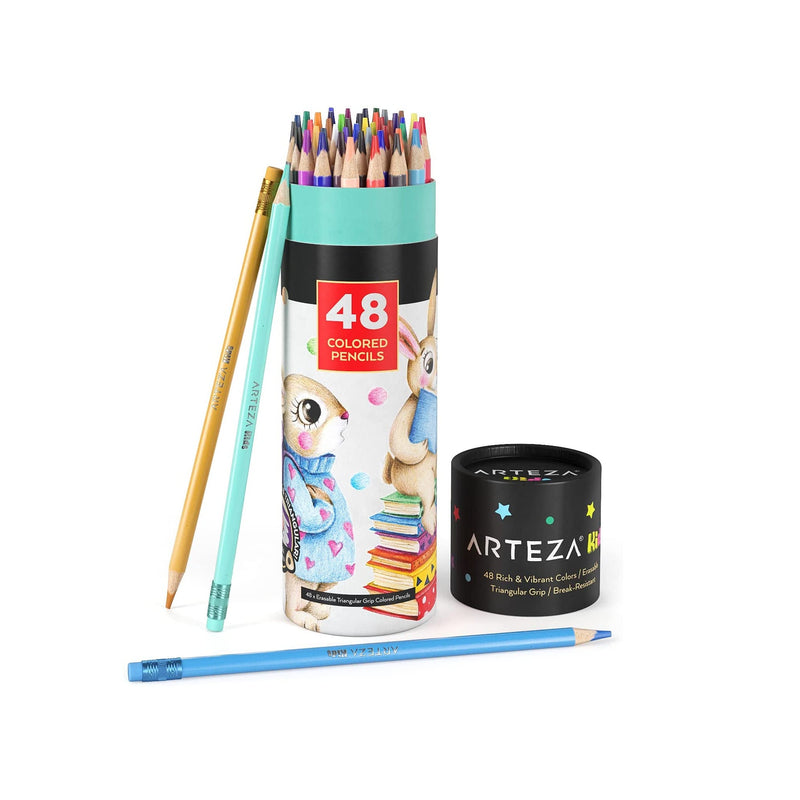 ARTEZA Colored Pencils, Professional Set of 72 Colors, Soft Wax-Based  Cores, for
