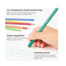 Kids Erasable Colored Pencils | Set of 48 | Triangular Pencil Crayons