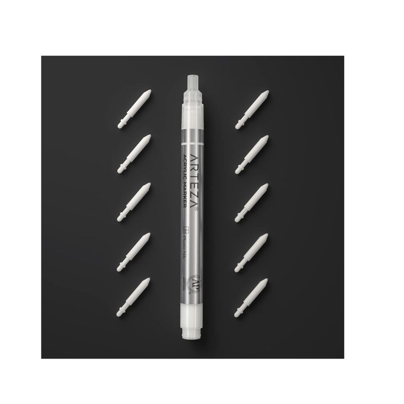 Marker Tip Set | 10 Extra-Fine Plastic Nibs | Marker Nib Replacements for Acrylic Markers