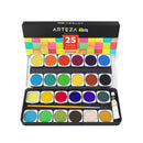 Kids Premium Watercolor Paint Set | 25 Vibrant Color Cakes | Includes Paint Brush (Set of 25)