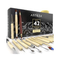 Pottery & Polymer Clay Tools | 42-Piece Sculpting Set | Steel Tip Tools with Wooden Handles for Pottery Modeling