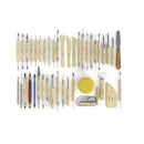 Pottery & Polymer Clay Tools | 42-Piece Sculpting Set | Steel Tip Tools with Wooden Handles for Pottery Modeling