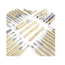 Pottery & Polymer Clay Tools | 42-Piece Sculpting Set | Steel Tip Tools with Wooden Handles for Pottery Modeling