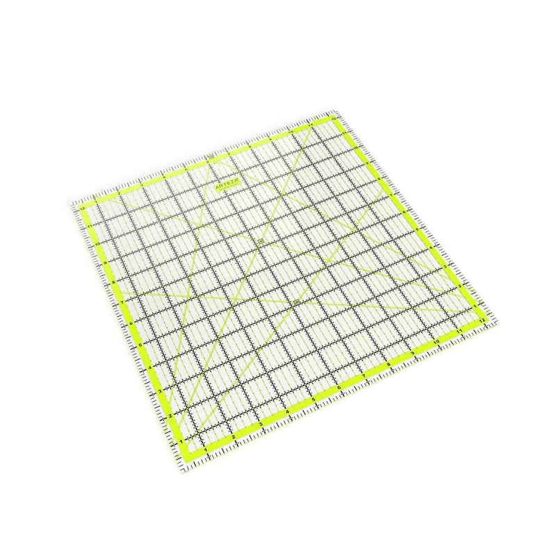 Acrylic Quilters Ruler & Non Slip Rings | Double-Colored Grid Lines | Set of 4