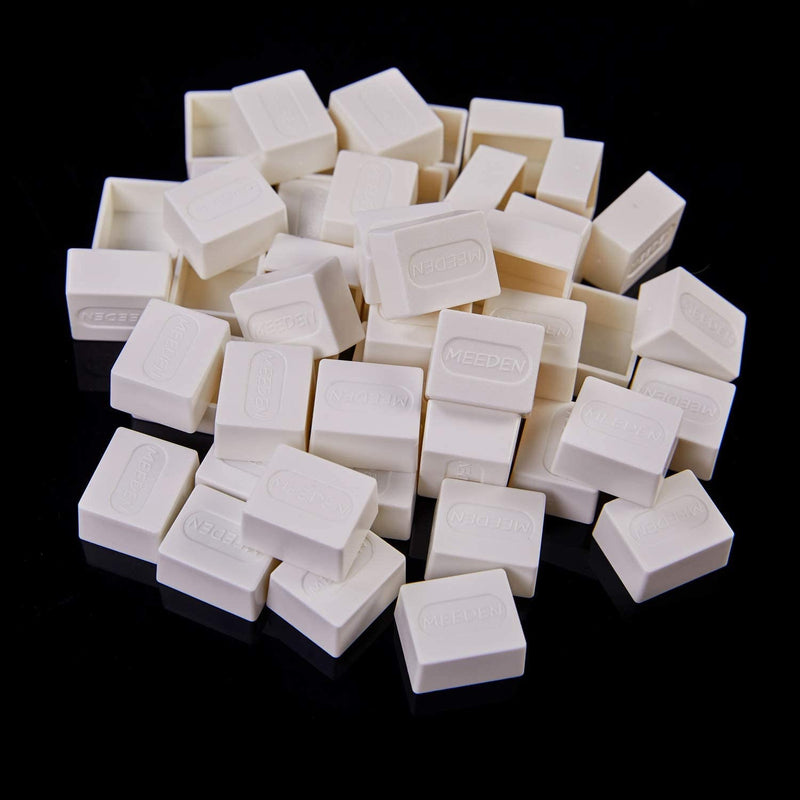 MEEDEN Empty Watercolor Tins Box Palette Paint Case | Large Colorful Tin with 52 Pcs Half Pans