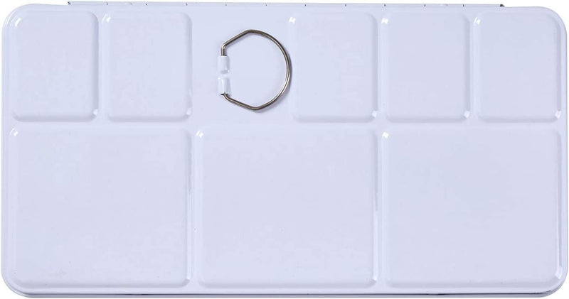 MEEDEN Empty Watercolor Tins Box Palette Paint Case | Large Colorful Tin with 52 Pcs Half Pans