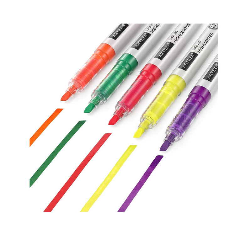 Liquid Highlighter Pens | Set of 30 | Narrow Chisel Tip